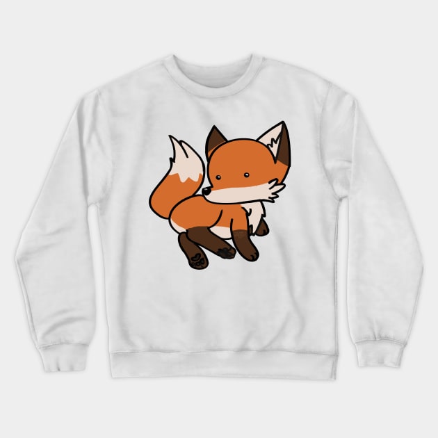 Cute Red Fox Chibi Crewneck Sweatshirt by JunkSprout